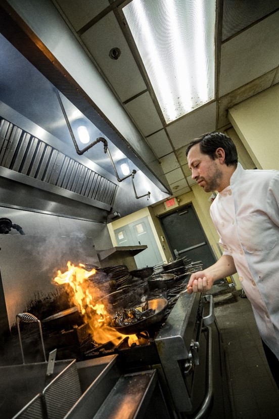 Chef Cooking at Grill