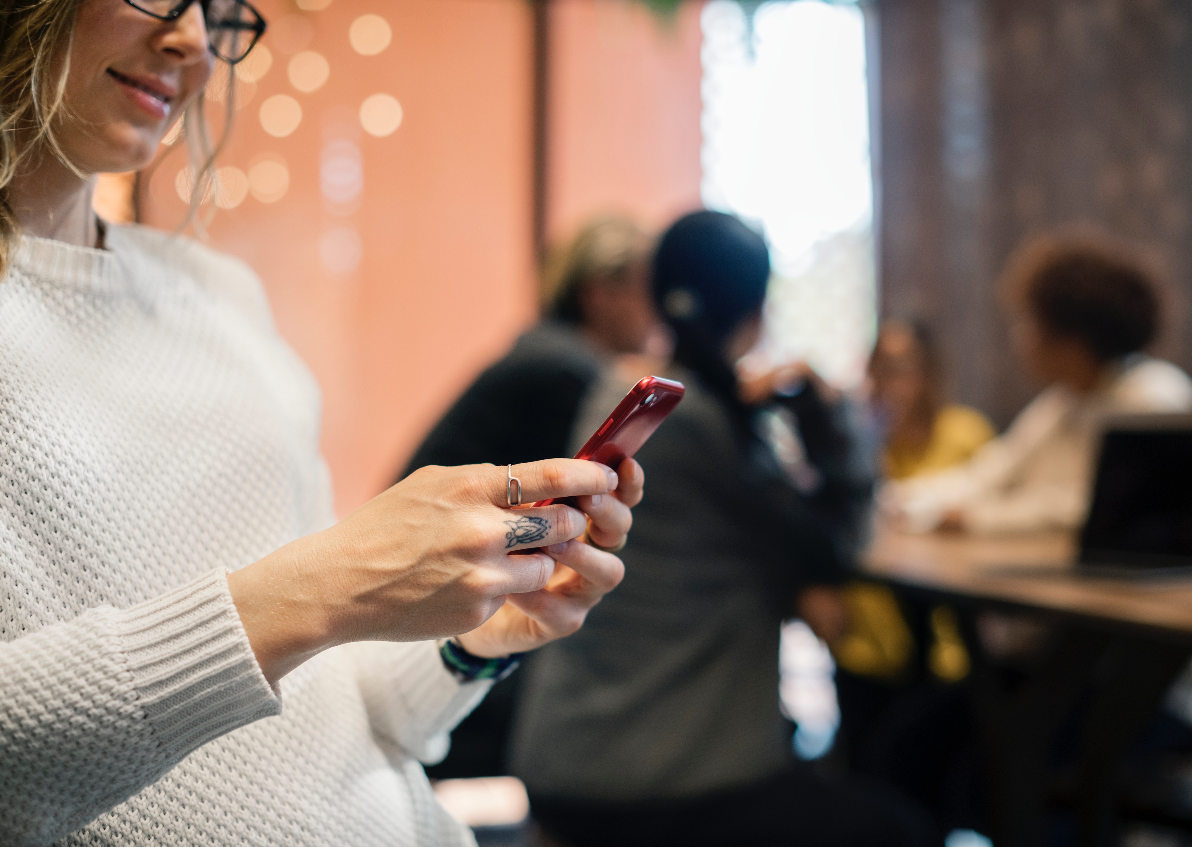 Woman on phone