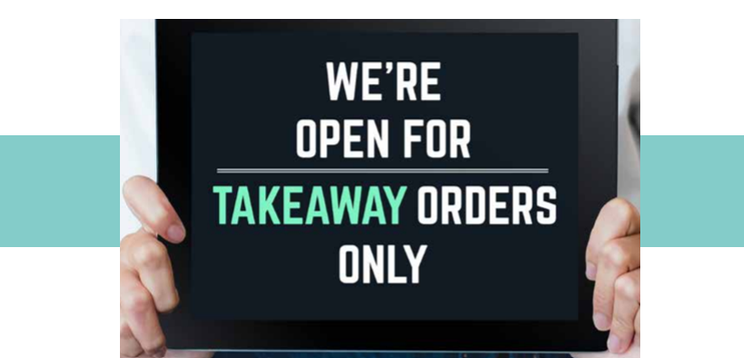 open for takeout only sign