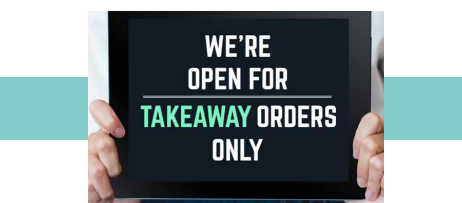 open for takeout only sign