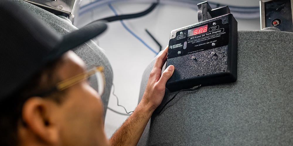 Employee working with equipment