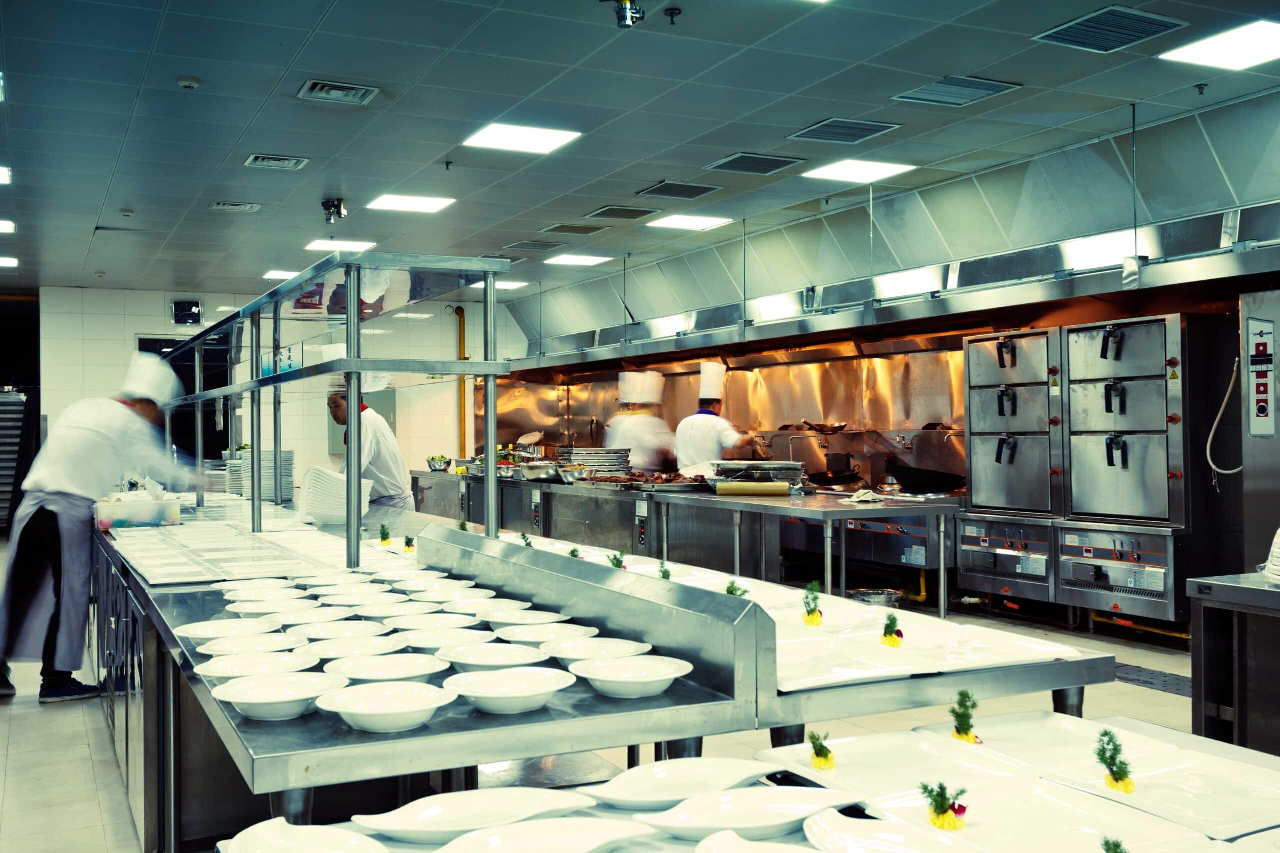 Clean commercial kitchen