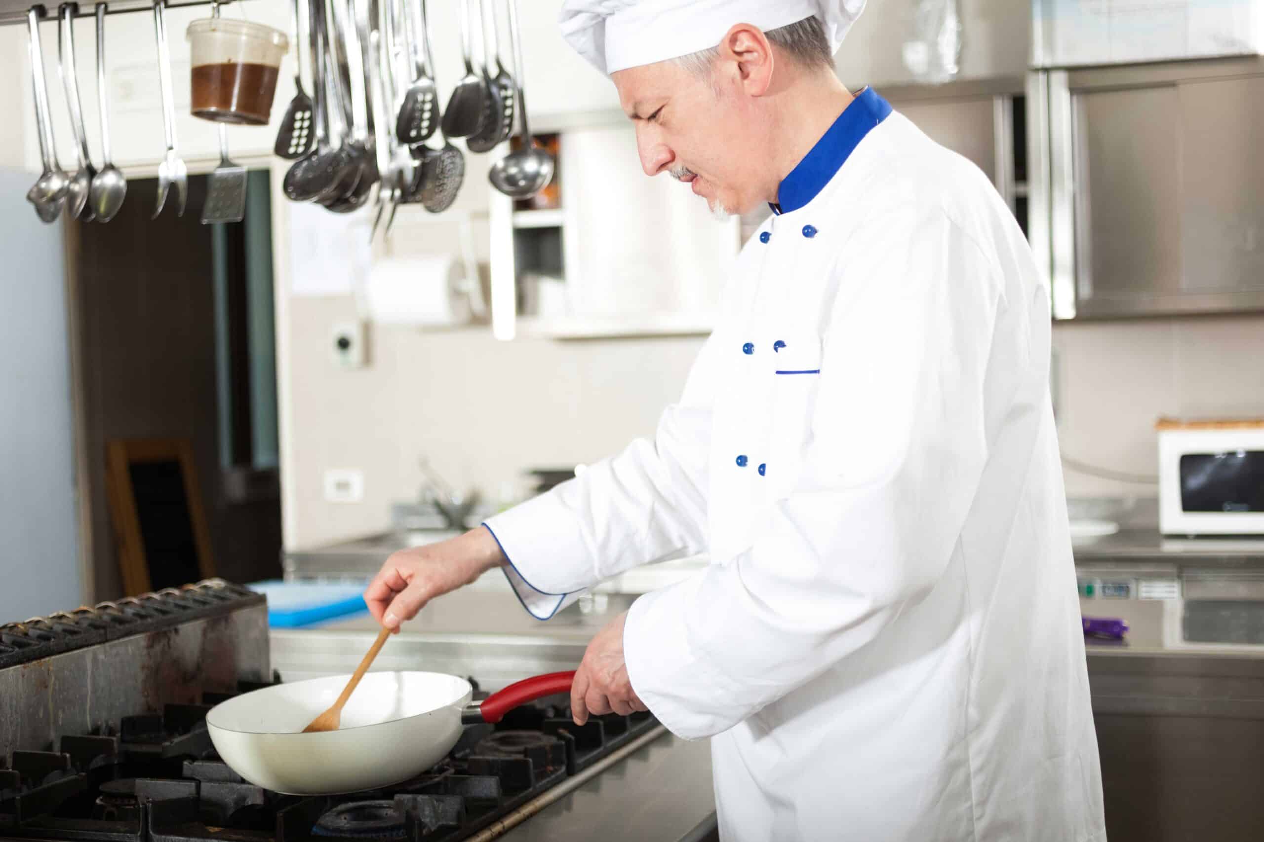 Chef cooking in a kitchen