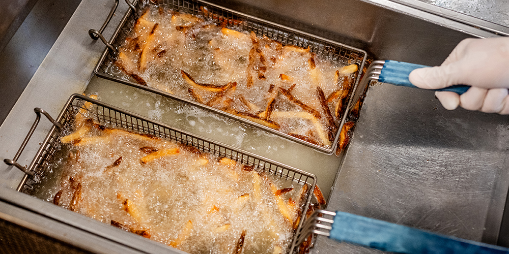 Frying food