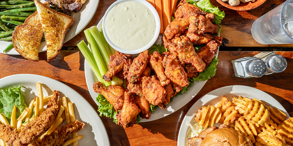 Dish of chicken wings